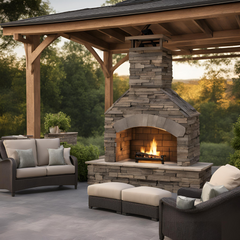 Alpine Rustic Outdoor Fireplace